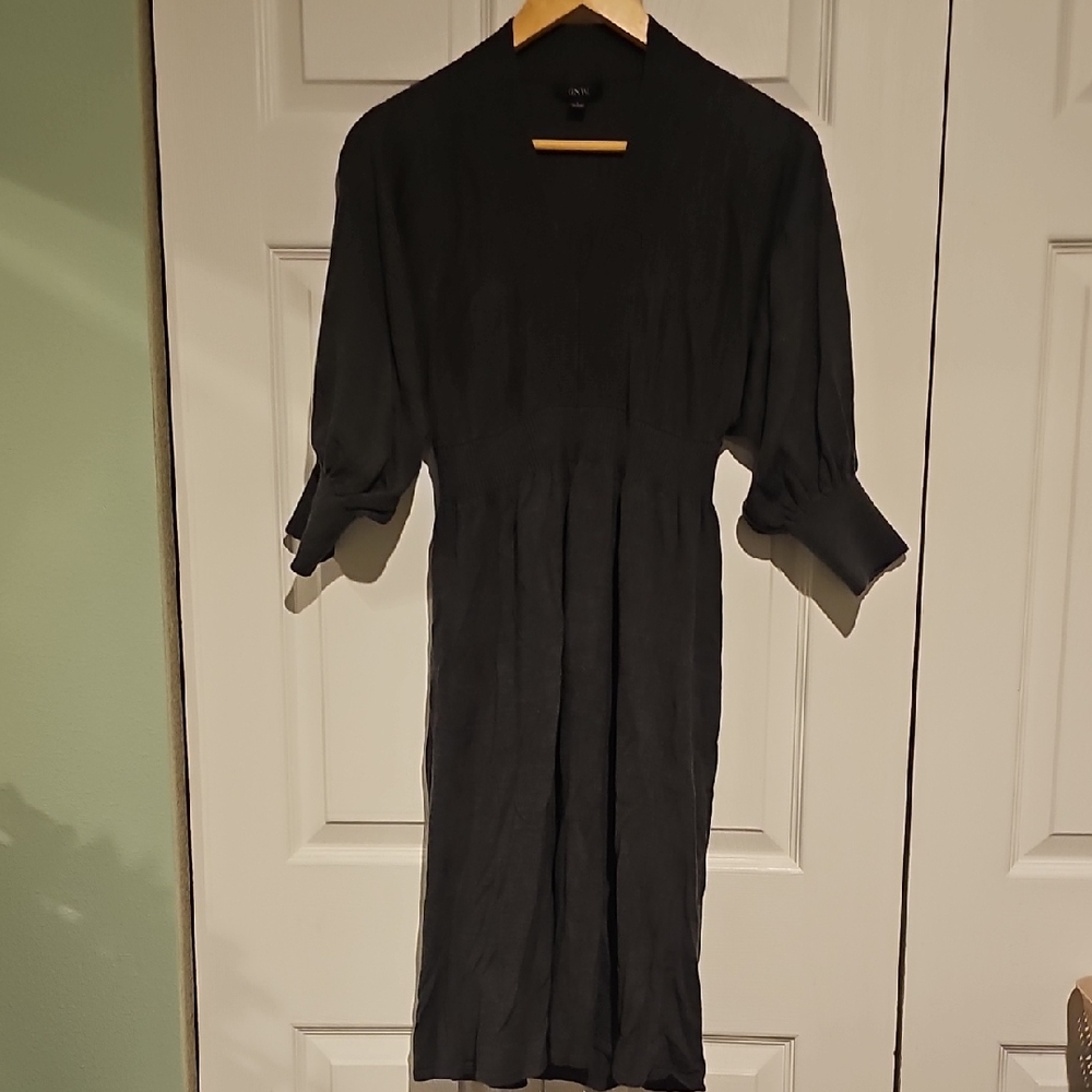 GNW Charcoal Gray Knit Sweater Dress – Size Large - Picture 2 of 5